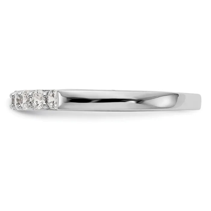 050ct CZ Solid Real 14k White Gold Wedding Wedding Band Ring Goldia Rings
