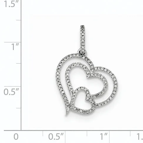 14k White Gold Diamond Heart Pendant Goldiacom Necklaces