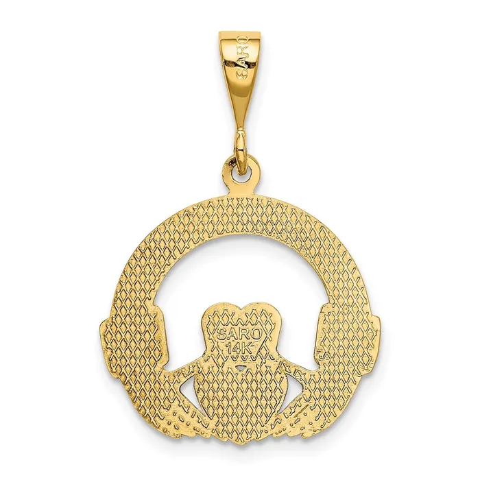 14k Yellow Gold Claddagh Pendant Goldia PreStyled Sets
