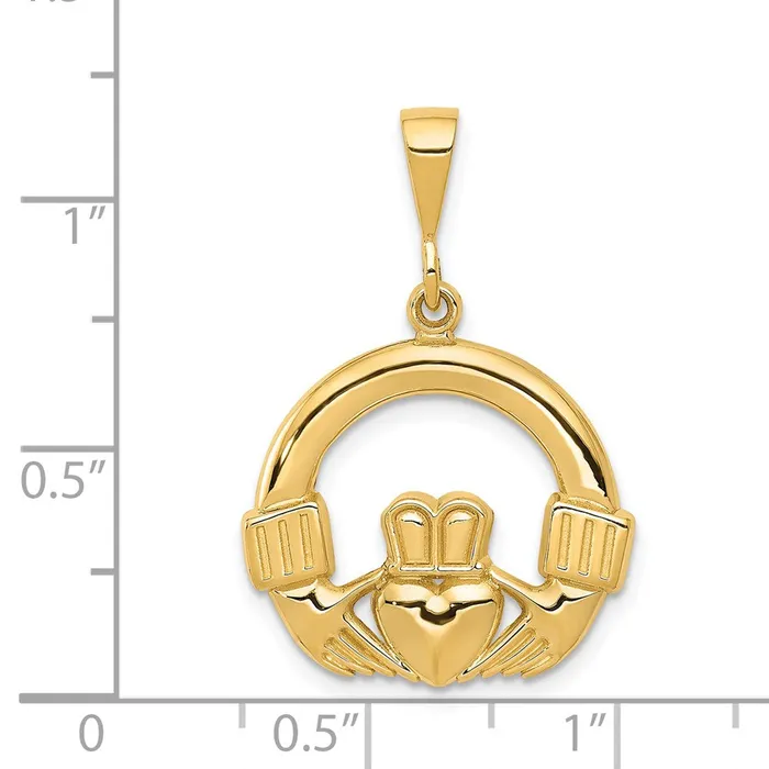 14k Yellow Gold Claddagh Pendant Goldia PreStyled Sets