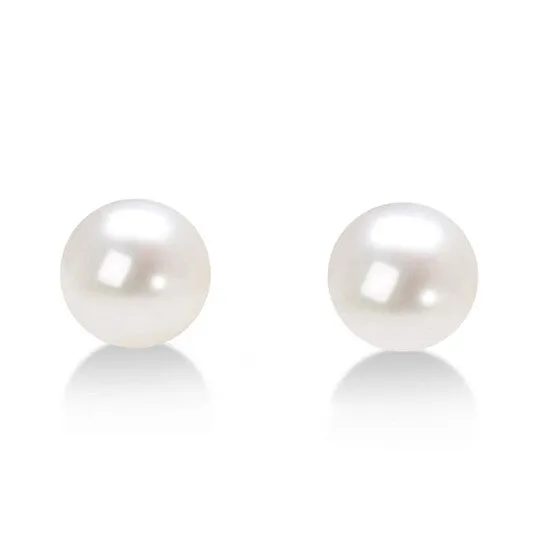 Earrings JMS always Original Haus of Brilliance 14K White Gold Round Freshwater Akoya Cultured 657MM Pearl Stud Earrings AAA Quality Earrings JMS always Original Haus of Brilliance 14K White Gold Round Freshwater Akoya Cultured 657MM Pearl Stud Earrings AAA Quality
