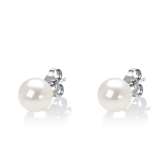 Earrings JMS always Original Haus of Brilliance 14K White Gold Round Freshwater Akoya Cultured 657MM Pearl Stud Earrings AAA Quality Earrings JMS always Original Haus of Brilliance 14K White Gold Round Freshwater Akoya Cultured 657MM Pearl Stud Earrings AAA Quality