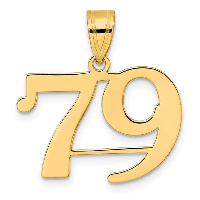 Goldia PreStyled Sets 14k Yellow Gold Polished Number 79 Pendant