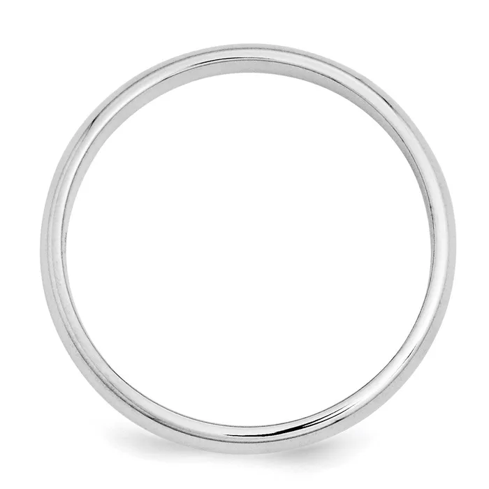 Goldia Rings Solid 14K White Gold 3mm Half Round MensWomens Wedding Band Ring Size 135 Goldia Rings Solid 14K White Gold 3mm Half Round MensWomens Wedding Band Ring Size 135