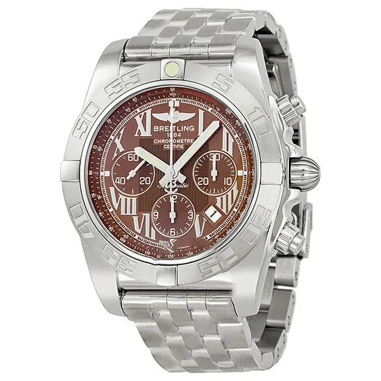 JMS always Bracelets Original Breitling Chronomat B01 Brown Dial Stainless Steel Mens Watch AB011011Q566SS