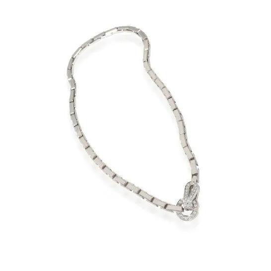 Original PreOwned Cartier Agrafe Diamond Necklace in 18K White Gold 11 CTW JMS always Necklaces