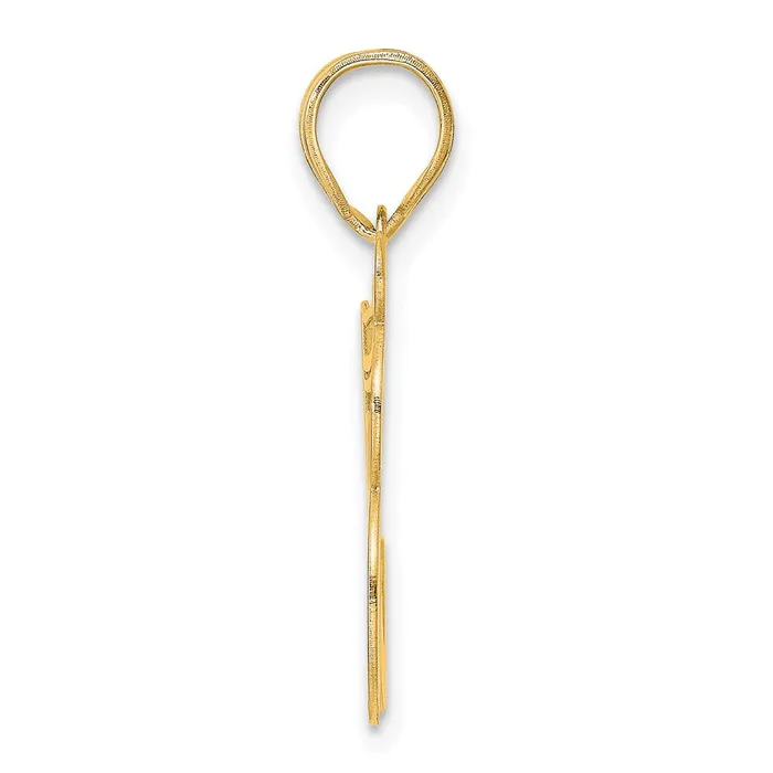 PreStyled Sets Goldia 14k Yellow Gold Polished Etched Number 58 Pendant