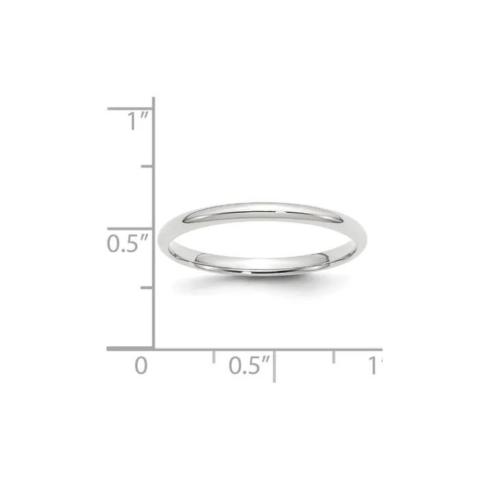 Rings Goldia Solid 10K White Gold 2mm Light Weight Comfort Fit MensWomens Wedding Band Ring Size 4