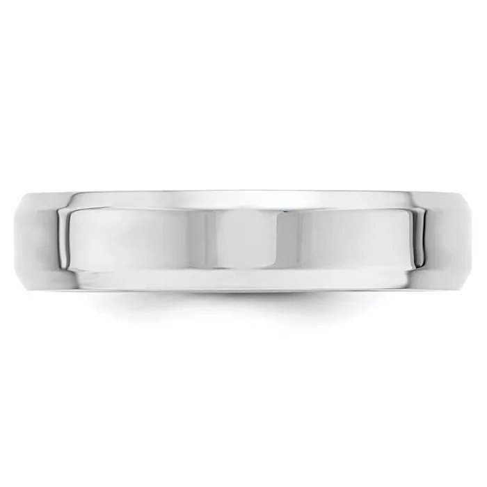 Rings Goldia Solid 10K White Gold 5mm Bevel Edge Comfort Fit MensWomens Wedding Band Ring Size 5 Rings Goldia Solid 10K White Gold 5mm Bevel Edge Comfort Fit MensWomens Wedding Band Ring Size 5