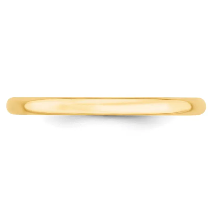 Solid 18K Yellow Gold 2mm Light Weight Comfort Fit MensWomens Wedding Band Ring Size 6 Goldia Rings