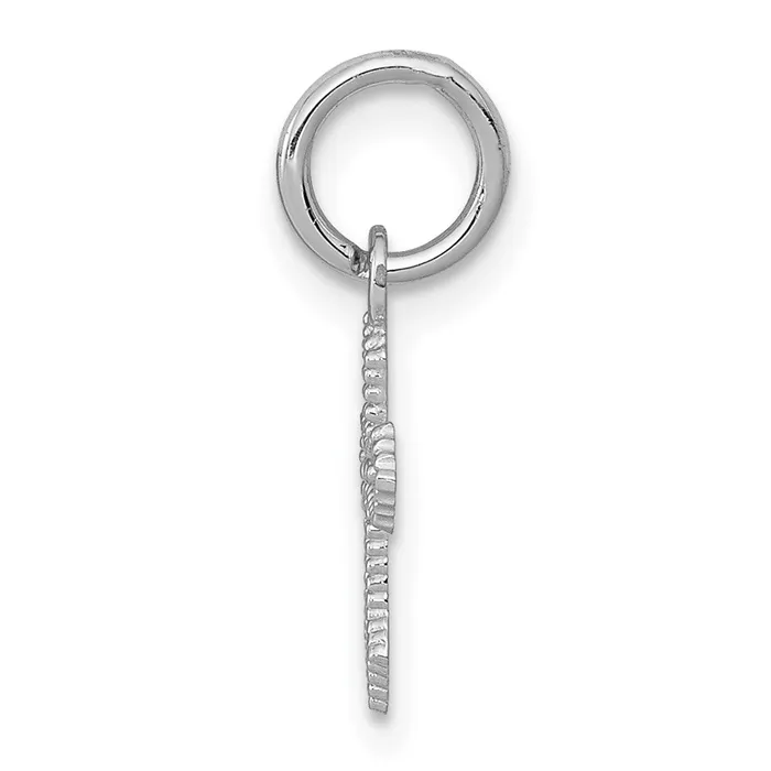 Charm Necklaces TreasureFineJewelers 14k White Gold Passion Cross Charm