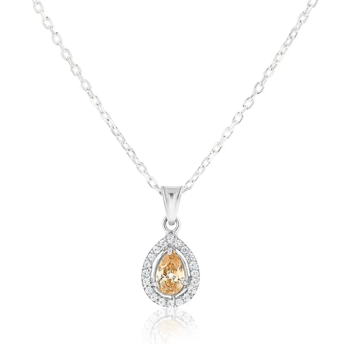 Ema Jewels Necklaces Rhea Sunflower Sterling Silver Necklace Earrings SET