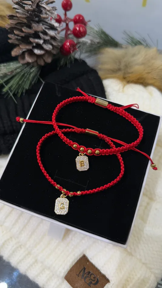 La Cherry Paved Initial Bracelet 1 bracelet MP Jewelry Bracelets