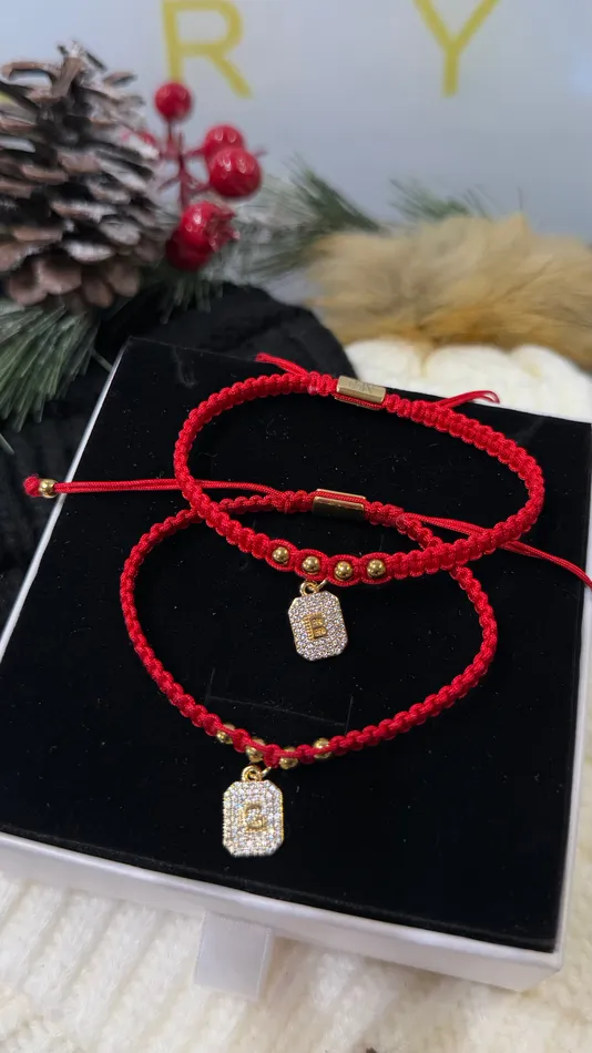 La Cherry Paved Initial Bracelet 1 bracelet MP Jewelry Bracelets