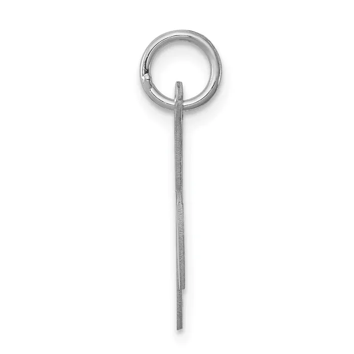 Necklaces TreasureFineJewelers Sterling Silver Rhodiumplated Fancy Script Letter K Initial Charm