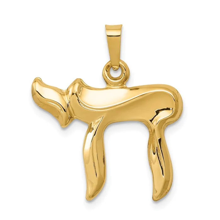 PreStyled Sets 14k Yellow Gold Chai Pendant TreasureFineJewelers