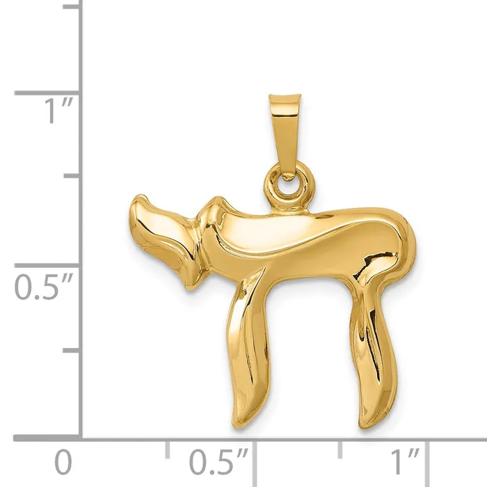 PreStyled Sets 14k Yellow Gold Chai Pendant TreasureFineJewelers