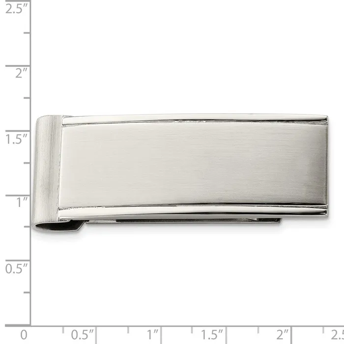 TreasureFineJewelers Bracelets Chisel Stainless Steel Brushed and Polished Money Clip