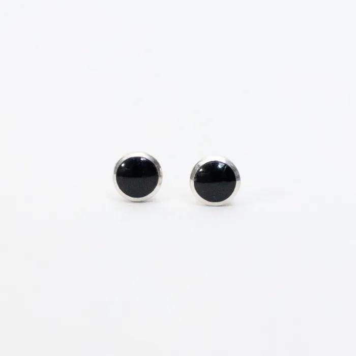 Rings Silver 4mm Round Stone Studs Silver Lotus
