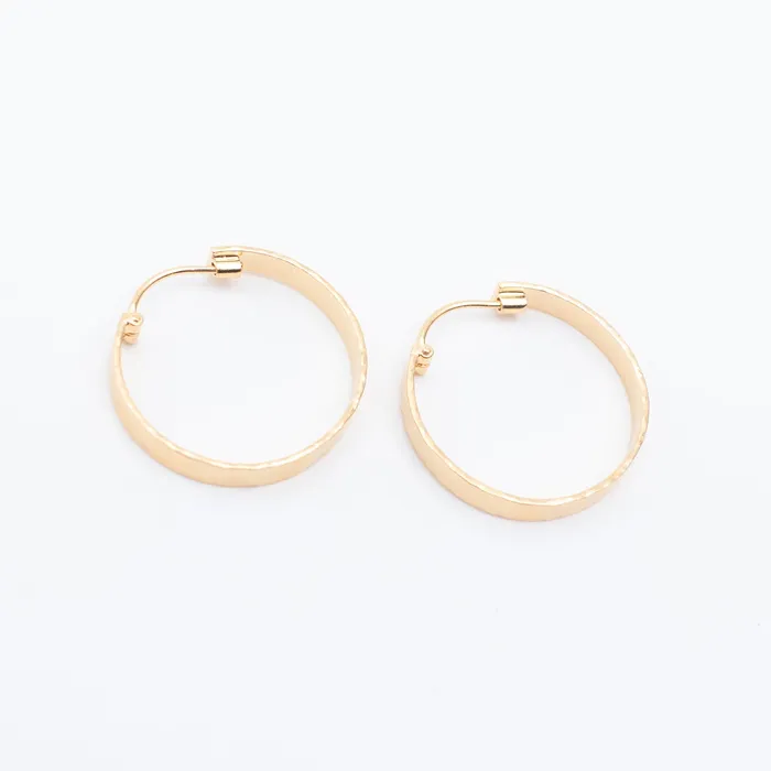 Tashi PreStyled Sets Gold Vermeil Hammered Squared Hoops
