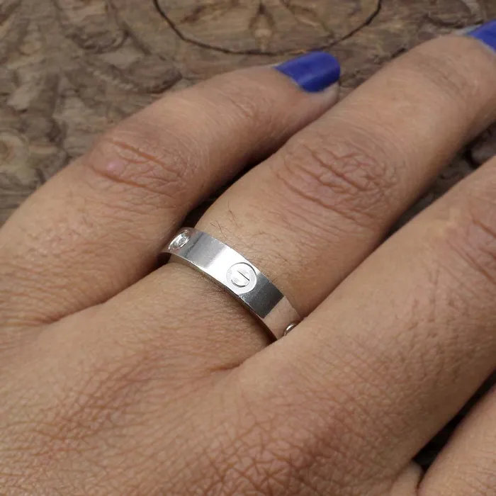 Beautiful White CZ 925 Solid Real Silver Unisex Ring Karizma Jewels Rings