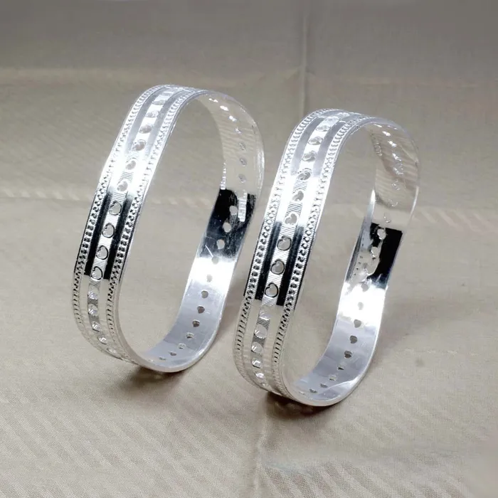 Bracelets Indian Real Sterling Silver Women Bangles Bracelet Kangan Pair Karizma Jewels