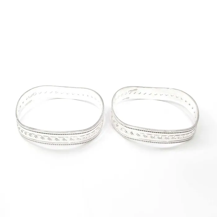 Bracelets Indian Real Sterling Silver Women Bangles Bracelet Kangan Pair Karizma Jewels