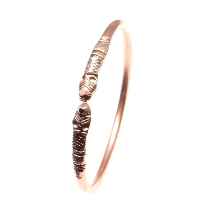 Bracelets Karizma Jewels Snake Face Round Copper Bangle Bracelet Kada 59 cm