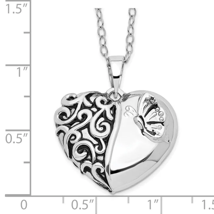 Sterling Silver Antiqued One More Day Ash Holder 18in NecklaceWBCQSX703 WB Choice Jewelry Necklaces