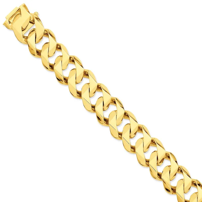 WB Choice Jewelry Bracelets 14k 19mm Handpolished Traditional Link BraceletWBCLK1239