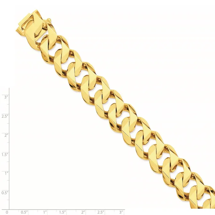 WB Choice Jewelry Bracelets 14k 19mm Handpolished Traditional Link BraceletWBCLK1239 WB Choice Jewelry Bracelets 14k 19mm Handpolished Traditional Link BraceletWBCLK1239