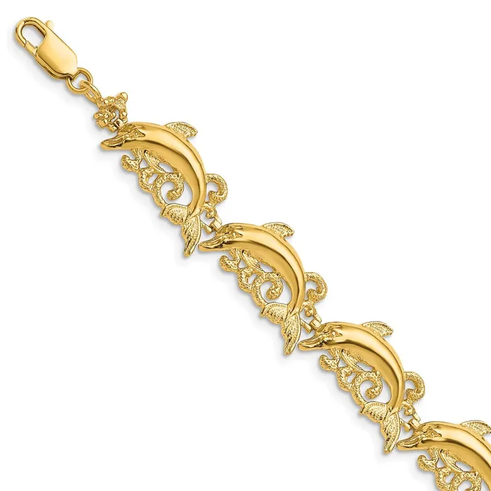 WB Choice Jewelry Bracelets 14k Dolphin BraceletWBCFB159675