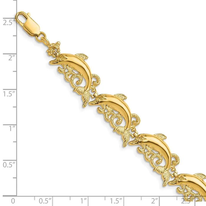 WB Choice Jewelry Bracelets 14k Dolphin BraceletWBCFB159675