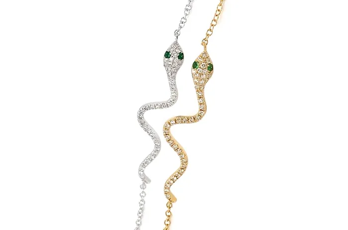 Bracelets Bracelet Snakes Gold Tsavorite Diamonds Albert Hern