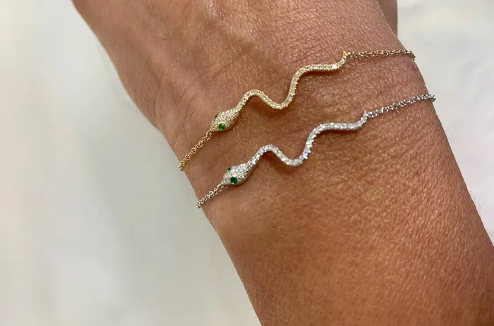 Bracelets Bracelet Snakes Gold Tsavorite Diamonds Albert Hern