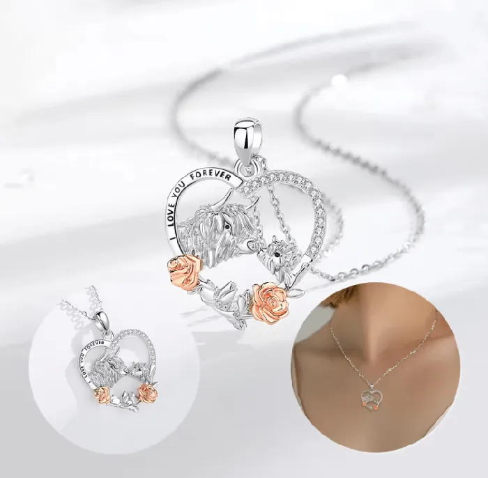 Highland Cow Necklaces Sterling Silver Beautiful Gifts ALibaba Rings