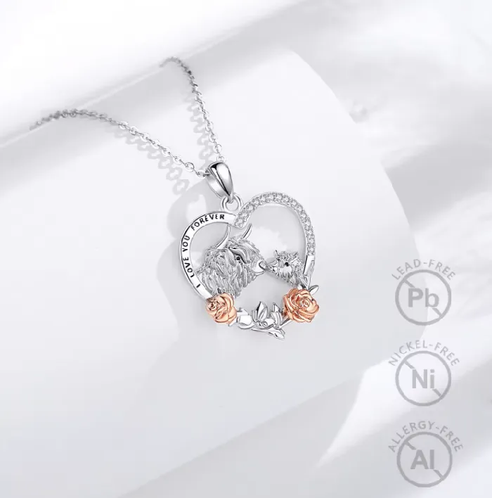Highland Cow Necklaces Sterling Silver Beautiful Gifts ALibaba Rings