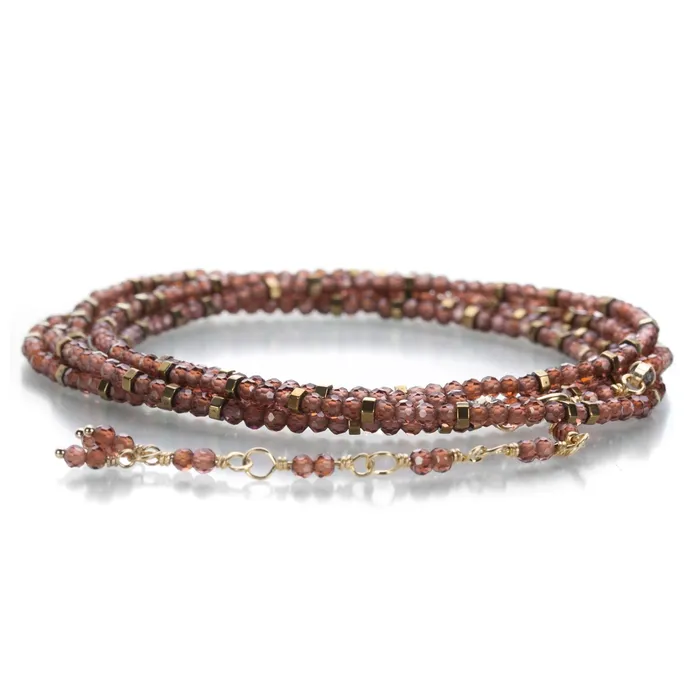 Anne Sportun Bracelets Red Garnet Bead Confetti Wrap Bracelet