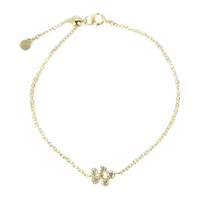 Anne Sportun Bracelets Small Diamond Flower Cluster Festival Bracelet