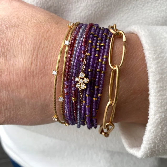 Anne Sportun Bracelets Small Diamond Flower Cluster Festival Bracelet Anne Sportun Bracelets Small Diamond Flower Cluster Festival Bracelet