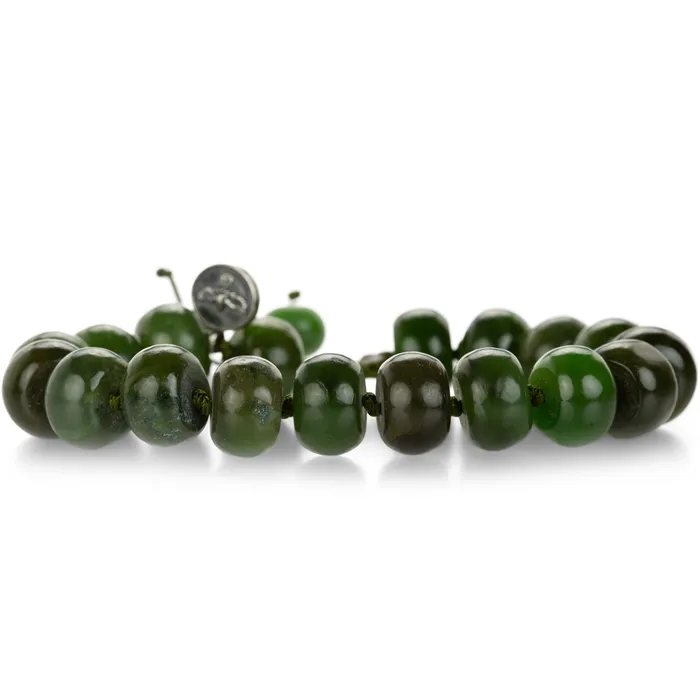 Bracelets Joseph Brooks 12mm Smooth British Columbian Jade Bead Bracelet