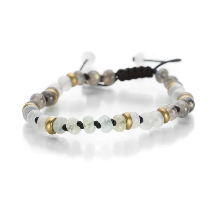 Bracelets Joseph Brooks Labradorite Moonstone and Aquamarine Bracelet