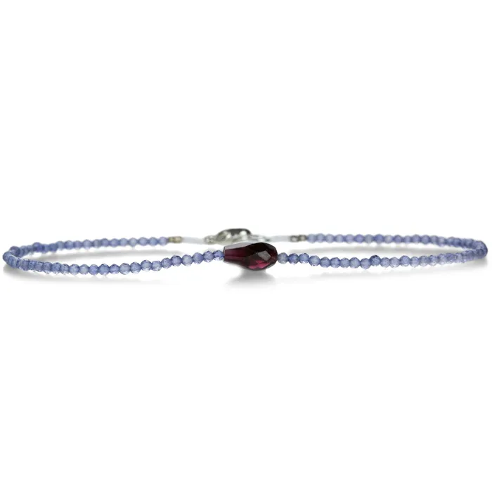 Bracelets Margaret Solow Iolite and Amethyst Beaded Bracelet