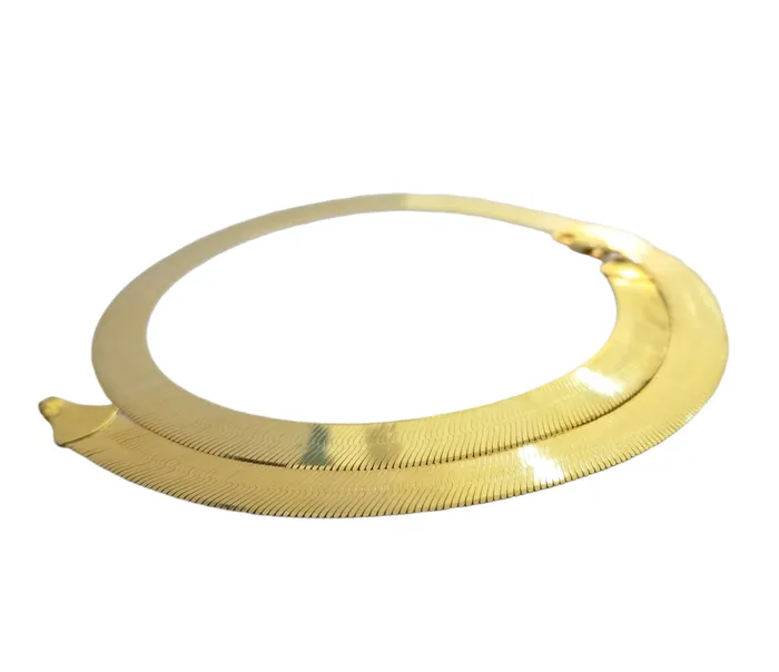 Gold and Diamond Necklaces Solid 10k Yellow Gold Herring Bone Chain Necklace 9mm 22 Inch Lobster lock REAL Gold and Diamond Necklaces Solid 10k Yellow Gold Herring Bone Chain Necklace 9mm 22 Inch Lobster lock REAL