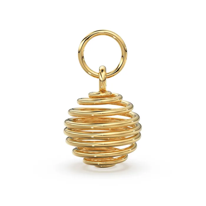 Jalvi Co PreStyled Sets 14k 18k Solid Gold Spiral Round Charm Pendant Gold Pendant Spiral Pendant 14x11mm Jalvi Co PreStyled Sets 14k 18k Solid Gold Spiral Round Charm Pendant Gold Pendant Spiral Pendant 14x11mm