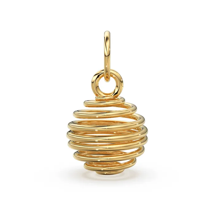 Jalvi Co PreStyled Sets 14k 18k Solid Gold Spiral Round Charm Pendant Gold Pendant Spiral Pendant 14x11mm Jalvi Co PreStyled Sets 14k 18k Solid Gold Spiral Round Charm Pendant Gold Pendant Spiral Pendant 14x11mm