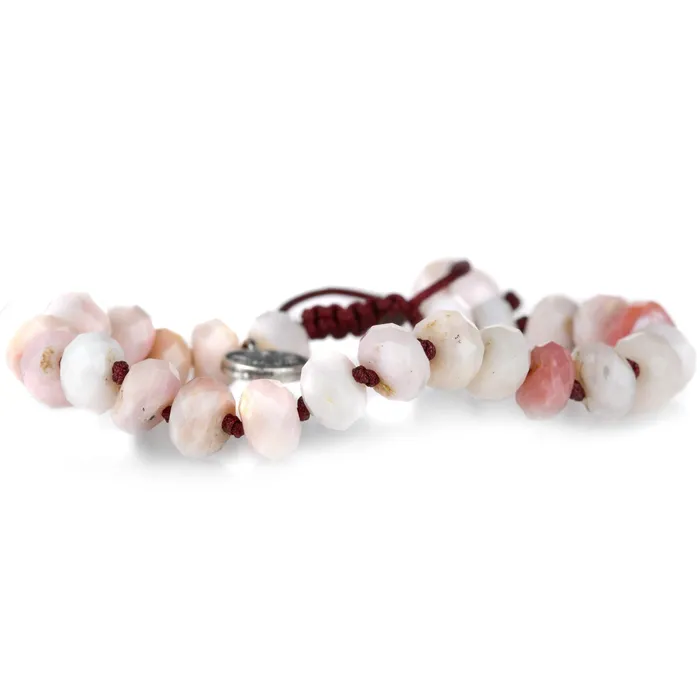 Joseph Brooks Faceted 8mm Pink Opal Beaded Bracelet Bracelets