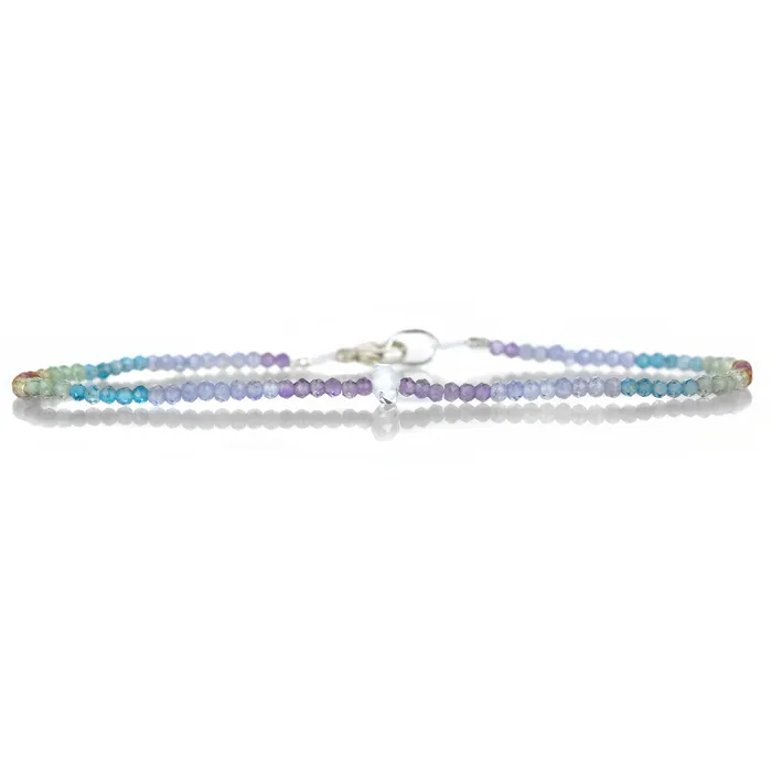 Margaret Solow Bracelets Rainbow Bracelet with Herkimer Bead