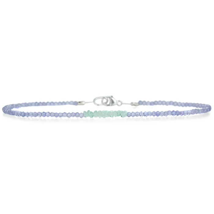 Margaret Solow Bracelets Tanzanite and Emerald Bracelet