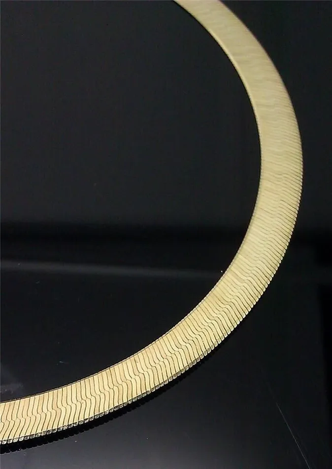 Necklaces 10K Genuine Gold Herringbone Necklace Chain 12 mm 22 inch Mens Women Real Gold and Diamond